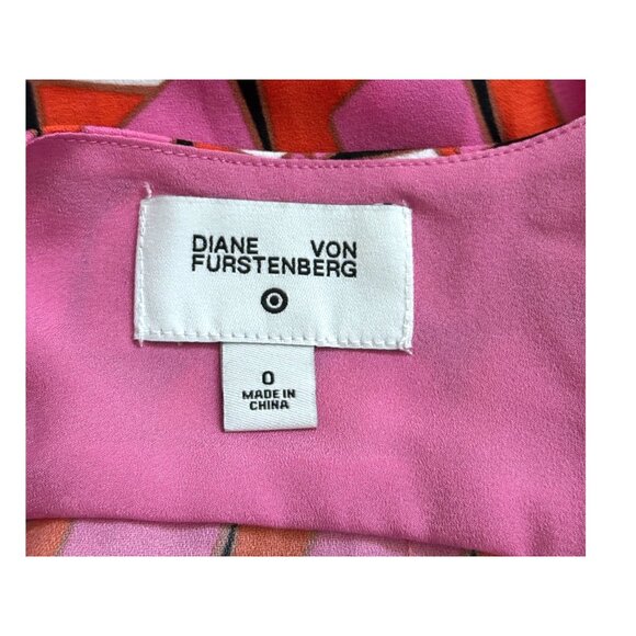 Diane Von Furstenberg x Target Pink Geometric Print Sleeveless Dress Women 0 NWT - Picture 6 of 8